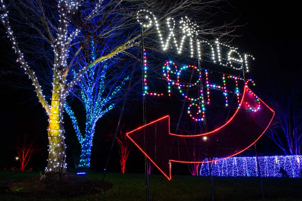 Cool Things to do in Asheville during Winter: Winter Lights at The NC Arboretum