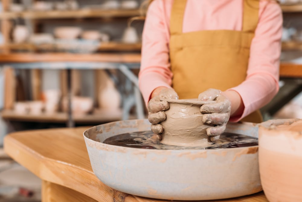 Fun Things to Do in Asheville in March:  Pottery or Glass Class