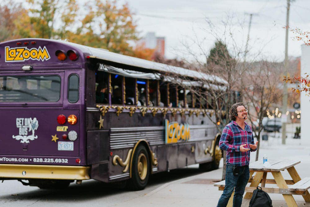 Dog Friendly Thing to Do in Asheville: LaZoom Comedy Bus Tour
