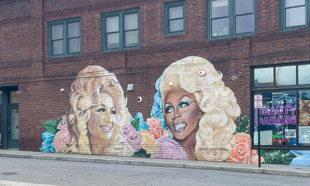 Pride Month in Asheville: RuPaul and Dolly Parton mural 
