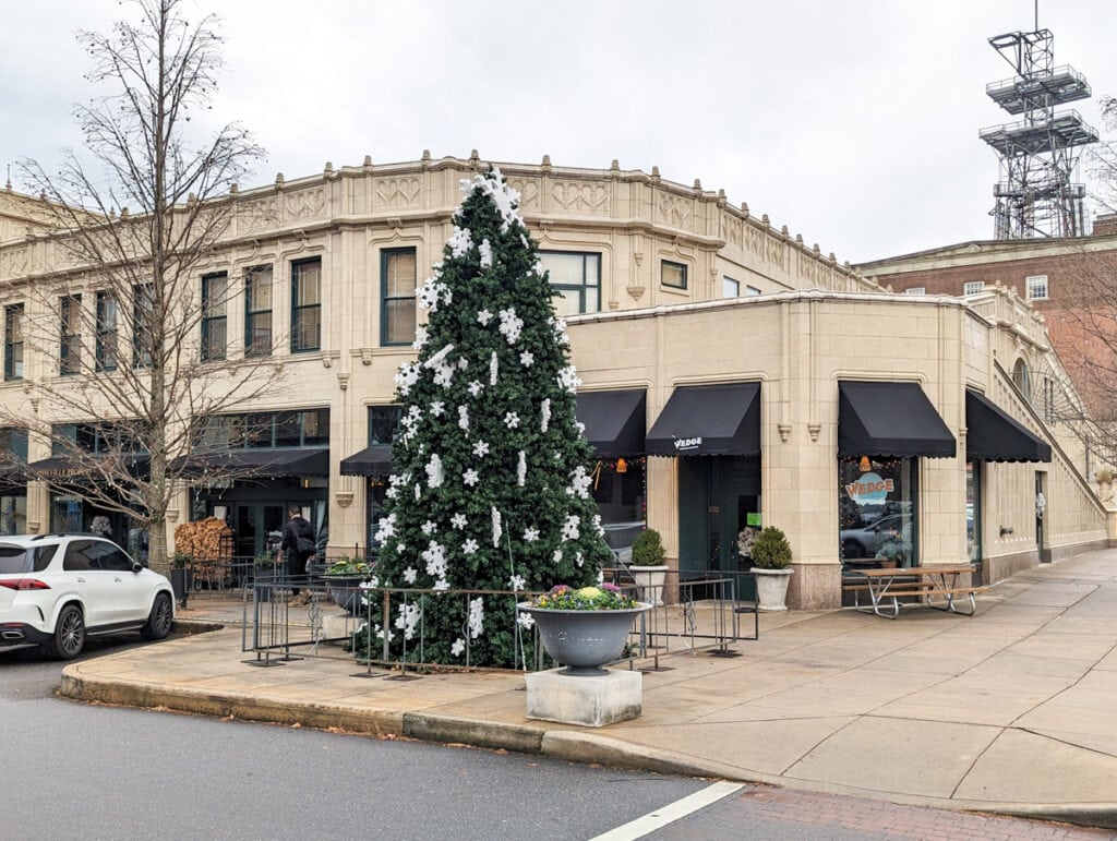 December Activities in Asheville: Grove Arcade in Christmas
