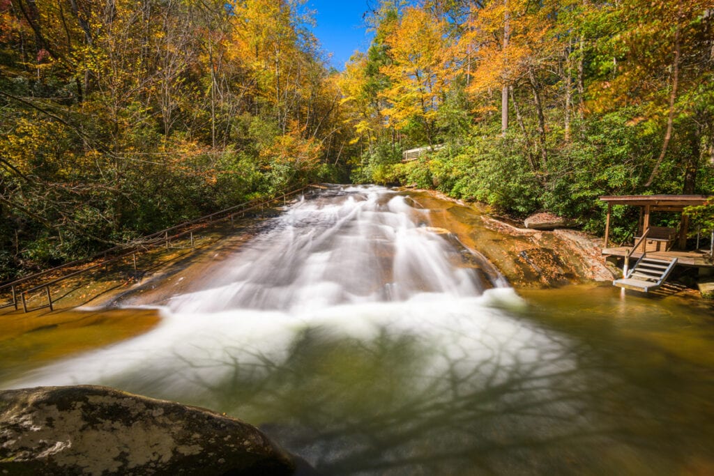 Popular Waterfall Hikes near Asheville: Sliding Rock