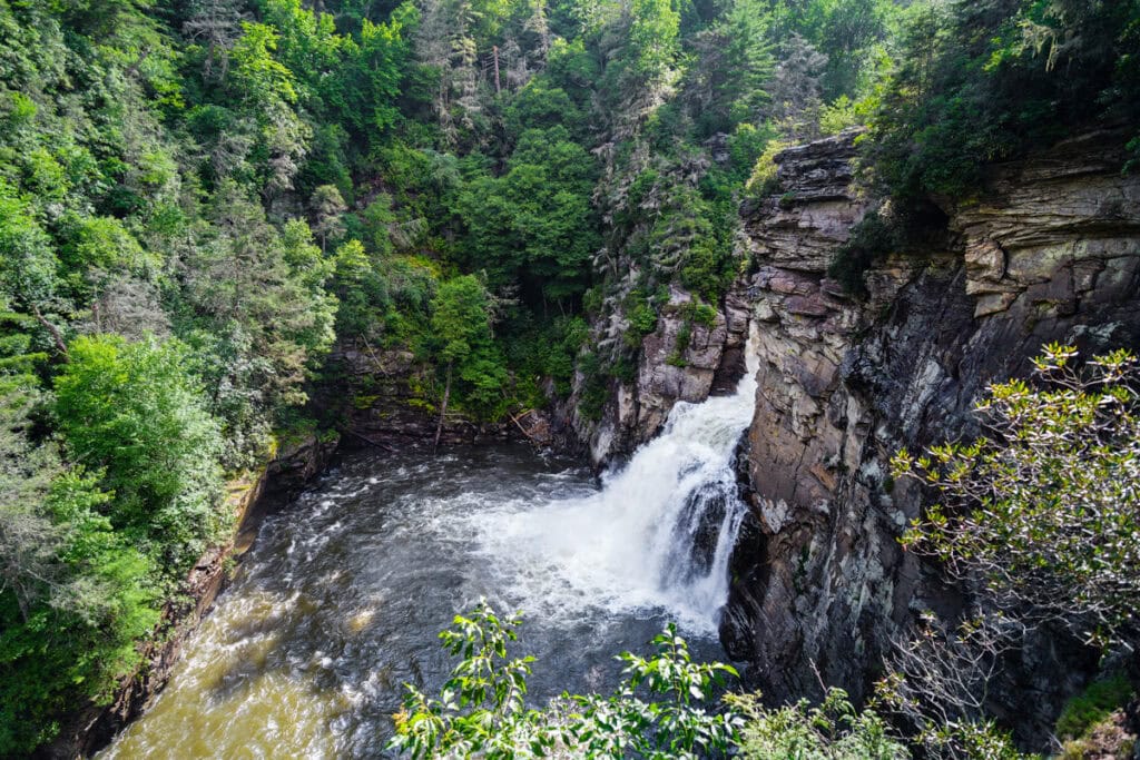 Blue Ridge Parkway Attractions near Asheville:  Linville Falls